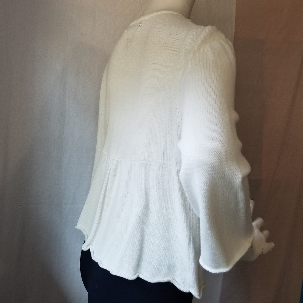 White Floral Pattern Sweater - Picture 3 of 6